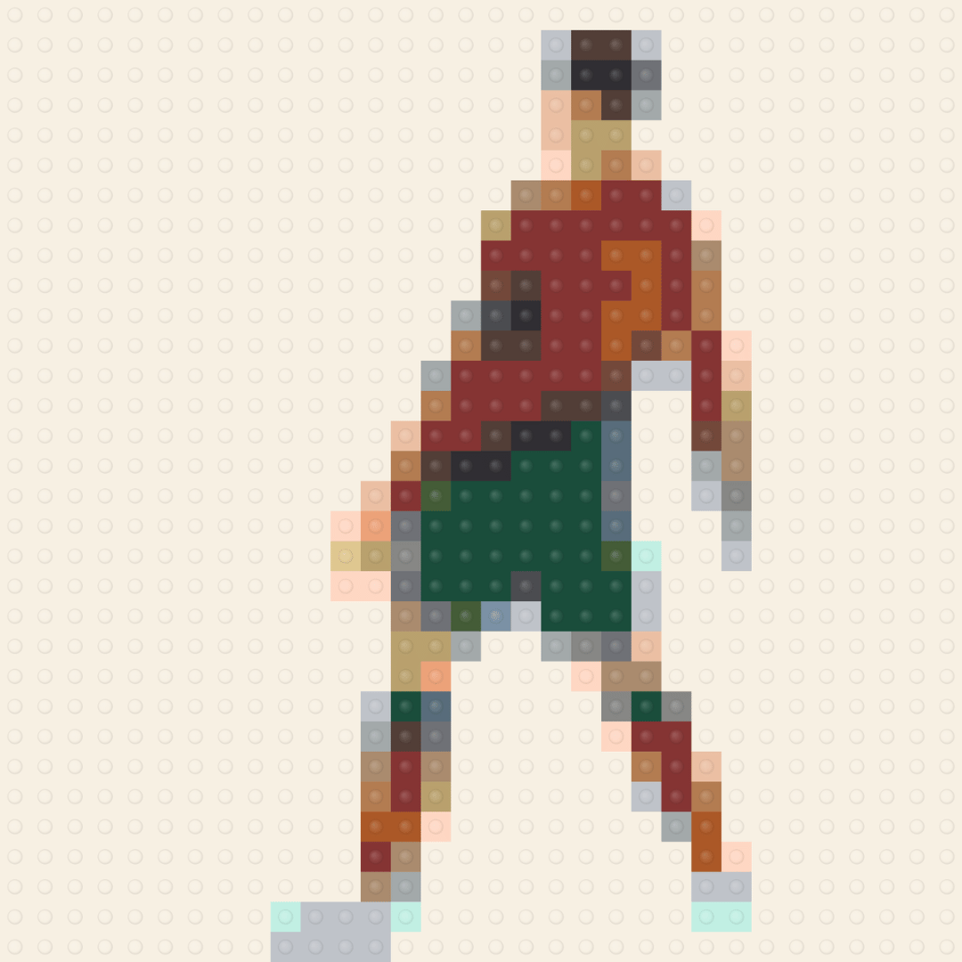 Cristiano Ronaldo Inspired Brick Mosaic Art - 3 — Sports brick art kit