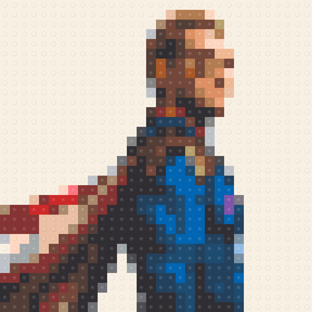 Homelander - The Boys Inspired Brick Mosaic Art — Movie & Series brick art kit