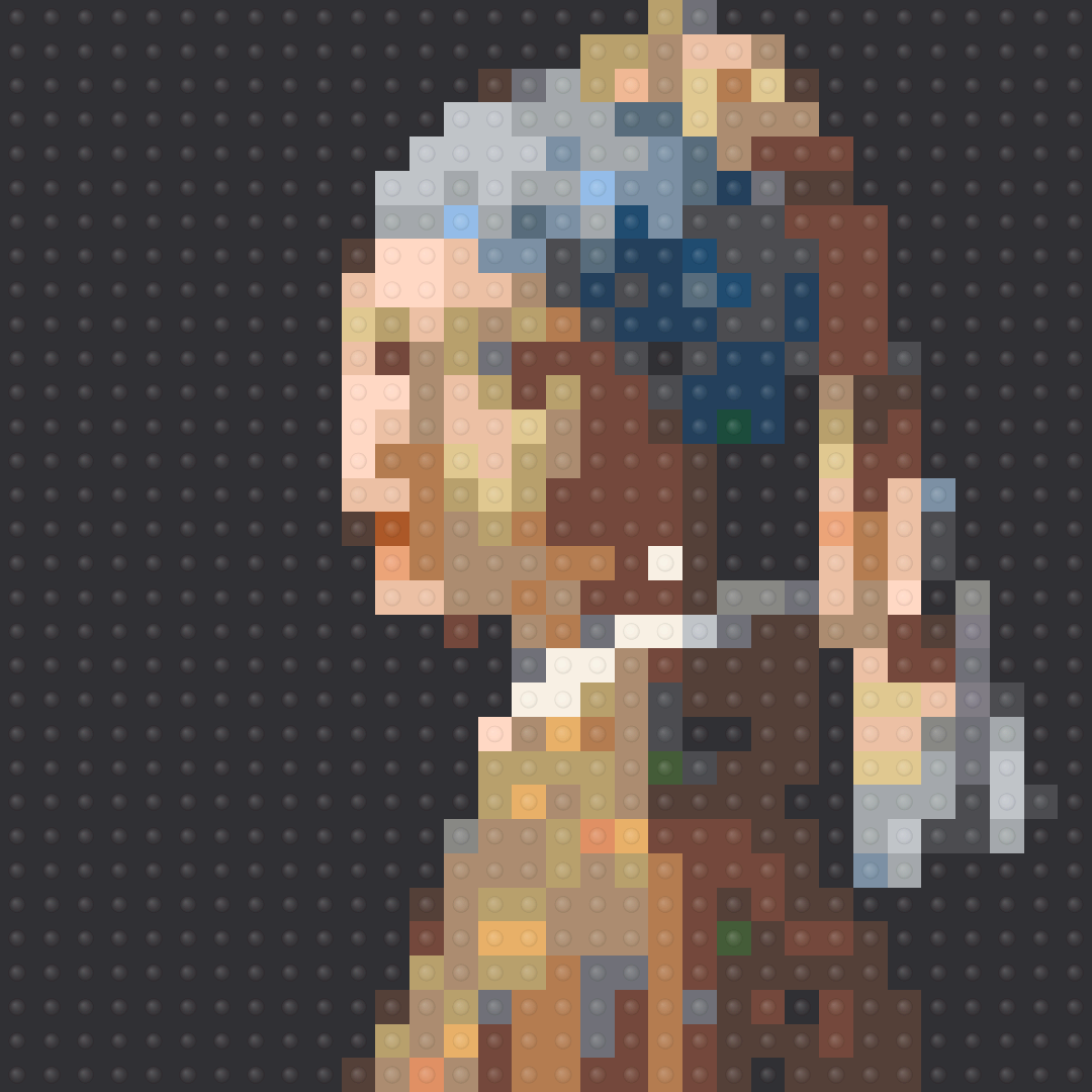 Girl with a Pearl Earring - Johannes Vermeer Inspired Brick Mosaic Art